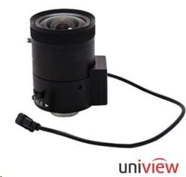 Uniview objektiv pro "box" kamery 3Mpix,  1/ 1.8" DC-Drive,  varifokální 3.8-16mm (103-22.5°),  F1.6,  C-Mount