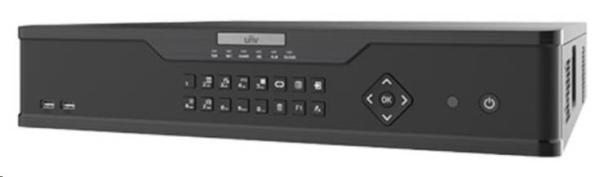 Uniview NVR,  16 kanálov,  H.265,  8x HDD,  12Mpix (384Mbps/ 384Mbps),  HDMI+VGA Full HD,  (N+1),  ONVIF,  3x USB,  audio1