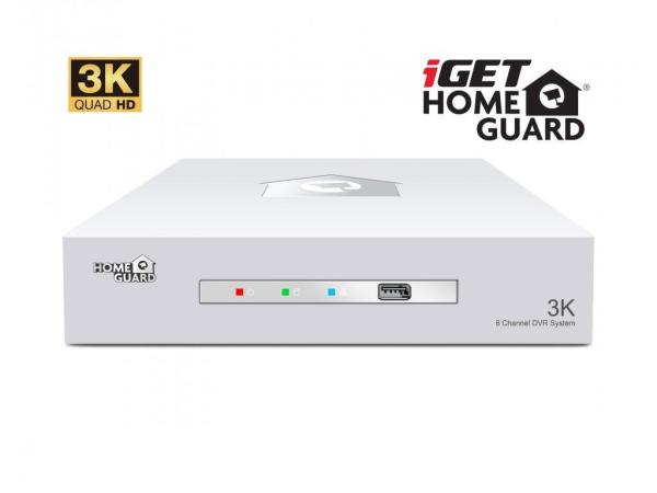 iGET HGDVK83304 - Kamerový 3K set, 8CH DVR + 4x kamera 3K, zvuk, LED, SMART W/ M/ Andr/ iOS1