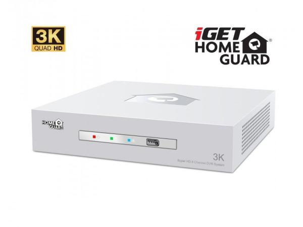 iGET HGDVK83304 - Kamerový 3K set, 8CH DVR + 4x kamera 3K, zvuk, LED, SMART W/ M/ Andr/ iOS2