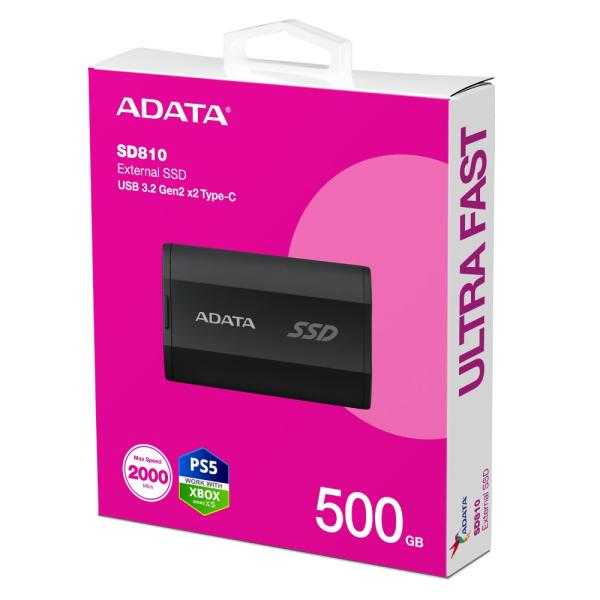 ADATA External SSD 500GB SD810 USB 3.2 USB-C, Černá6