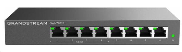 Grandstream GWN7701P Unmanaged Network Switch 8 portov / 4 PoE out