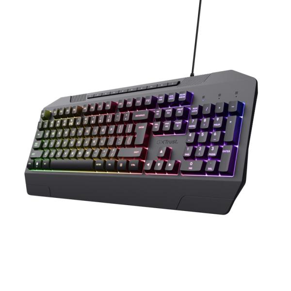 TRUST herní klávesnice GXT836 EVOCX,  membránová,  USB,  US