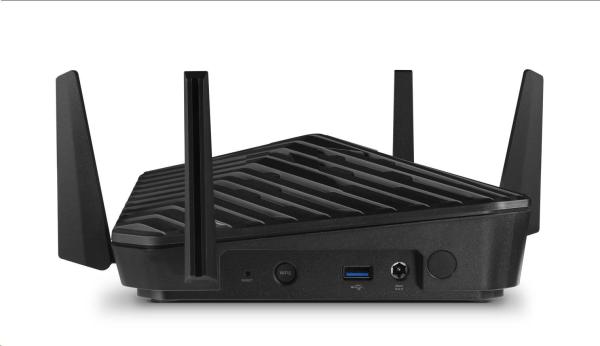 ACER Predator router Connect W6d WiFi 6 - ARM Cortex, 16GB, 4GB eMMC, 1xWAN, 4xLAN, USB, 4x anténa, černá4