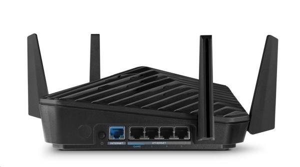 ACER Predator router Connect W6d WiFi 6 - ARM Cortex, 16GB, 4GB eMMC, 1xWAN, 4xLAN, USB, 4x anténa, černá5