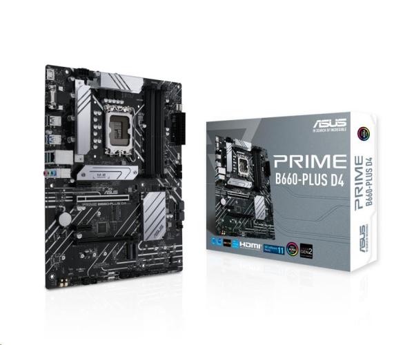 ASUS MB Sc LGA1700 PRIME B660-PLUS DDR4,  Intel B660,  4xDDR4,  1xDP,  1xHDMI,  1xVGA