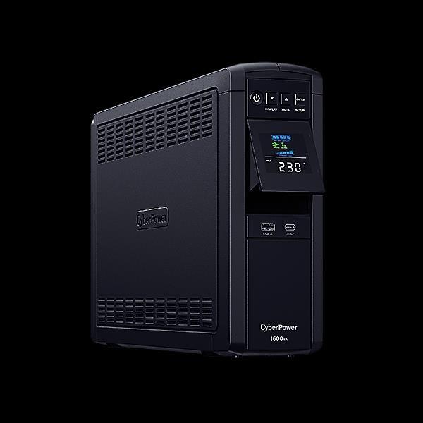 CyberPower PFC SineWave LCD GP UPS 1600VA/1000W, Schuko zásuvky1