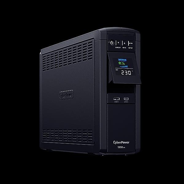 CyberPower PFC SineWave LCD GP UPS 1350VA/ 810W,  Schuko zásuvky1