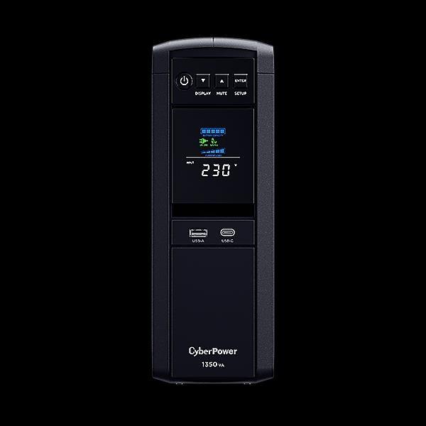 CyberPower PFC SineWave LCD GP UPS 1350VA/ 810W,  Schuko zásuvky2