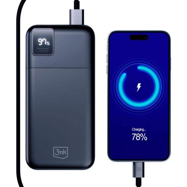 3mk powerbanka - PowerHouse 20000 mAh,  USB-C + USB-A1