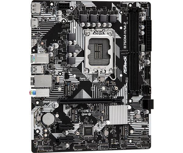 ASRock MB Sc LGA1700 B760M-H/ M.2,  Intel B760,  2xDDR5,  1xDP,  1xHDMI,  mATX3