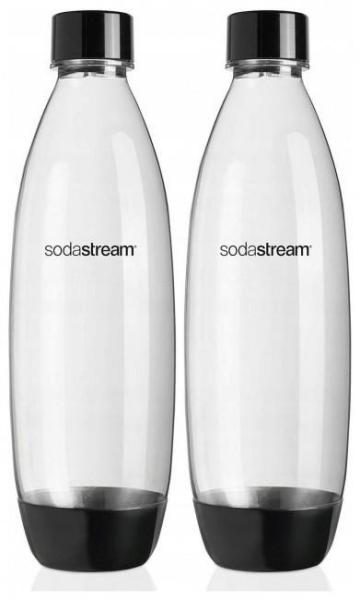 SodaStream TwinPack Fuse sada lahví,  2 kusy,  1 l,  PET,  černé