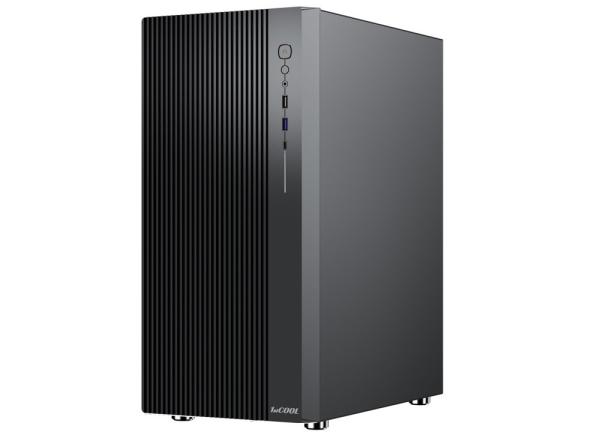 1stCOOL skříň GAMER 4,  Mid tower,  AU,  USB 3.0,  USB-C,  2x120mm,  průhledná bočnice,  bez zdroje,  černá2
