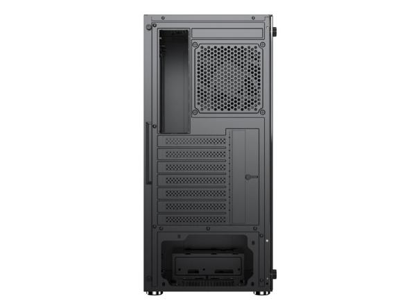 1stCOOL skříň GAMER 4,  Mid tower,  AU,  USB 3.0,  USB-C,  2x120mm,  průhledná bočnice,  bez zdroje,  černá4