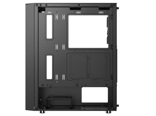 1stCOOL skříň GAMER 4,  Mid tower,  AU,  USB 3.0,  USB-C,  2x120mm,  průhledná bočnice,  bez zdroje,  černá6