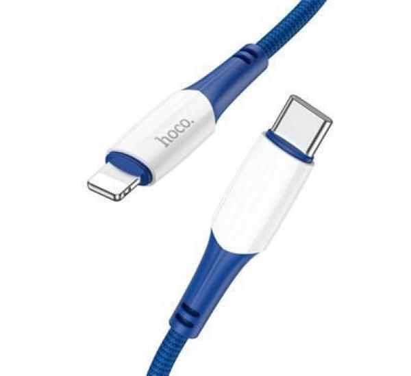 Data kabel HOCO X70 Ferry,  USB-C/ Lightning (PD),  PD20W,  1m,  modrá