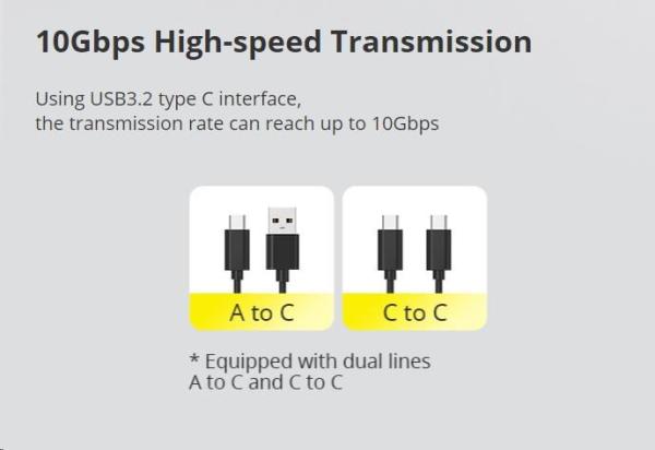 HIKSEMI externí box MDS1,  M.2 SATA NVMe Enclosure,  Až 2280,  černá3