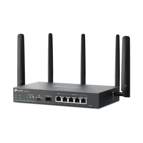 TP-Link ER706W-4G OMADA VPN 4G+Cat6 router (AX3000, 1xSFP WAN/ LAN, 1xGbEWAN, 4xGbELAN/ WAN, 1xnanoSIM)