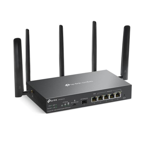 TP-Link ER706W-4G OMADA VPN 4G+Cat6 router (AX3000, 1xSFP WAN/ LAN, 1xGbEWAN, 4xGbELAN/ WAN, 1xnanoSIM)0