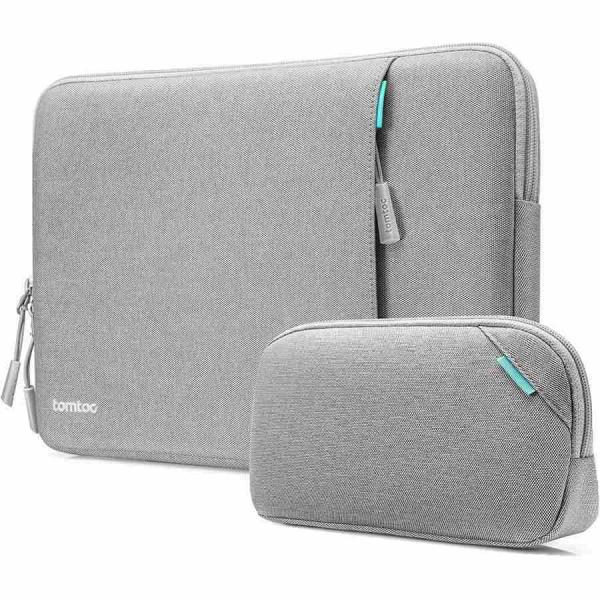 Tomtoc puzdro Recycled Sleeve with Pouch pre Macbook Pro 14" M1/M2/M3/M4 - Gray1