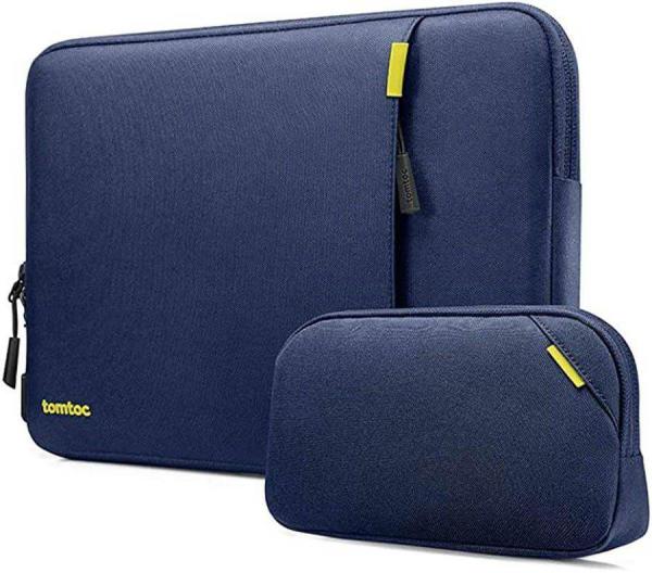 Tomtoc puzdro Recycled Sleeve with Pouch pre Macbook Pro 14" M1/M2/M3 - Navy Blue