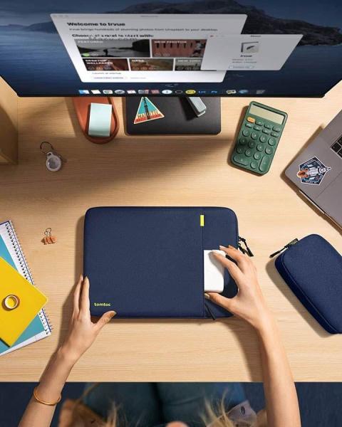 tomtoc Sleeve Kit - 16" MacBook Pro/  15, 3“ MacBook Air,  námořní modrá2