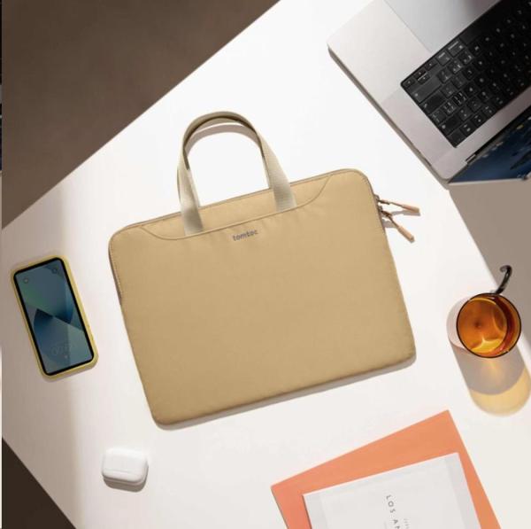 tomtoc Light-A21 Dual-color Slim Laptop Handbag,  13, 5 Inch - Cookie7