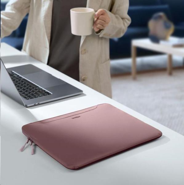 tomtoc Light-A21 Dual-color Slim Laptop Handbag,  13, 5 Inch - Raspberry6