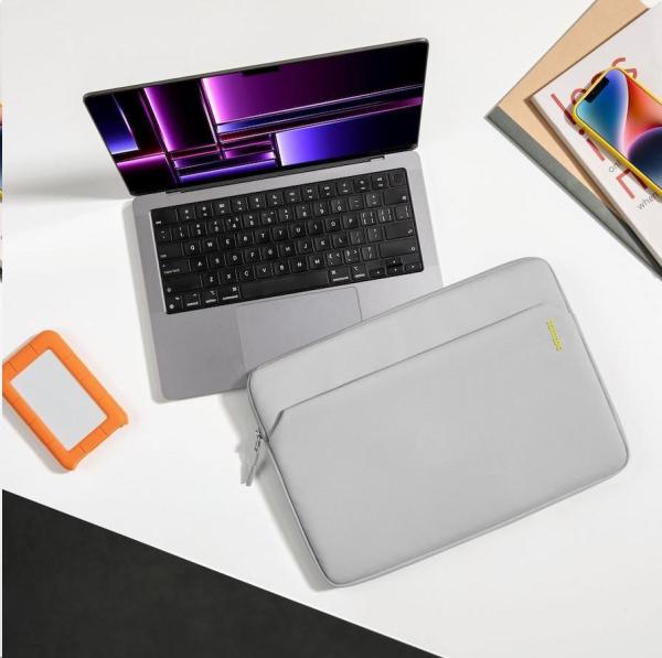 tomtoc Sleeve - 13" MacBook Air /  14" MacBook Pro,  světle šedá7