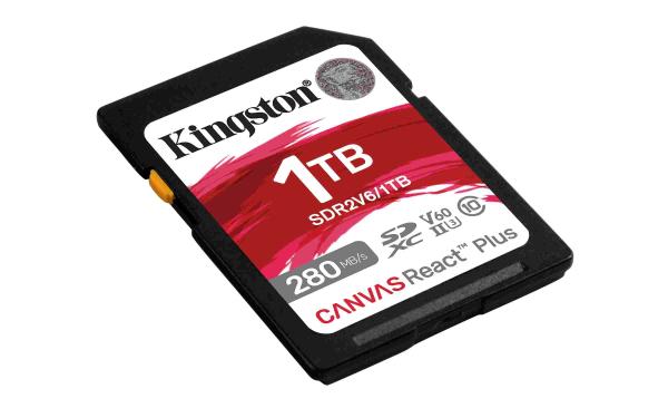 Kingston SDXC karta 1TB Canvas React Plus,  UHS-II,  U3,  V60,  R:280/ W:150MB/ s