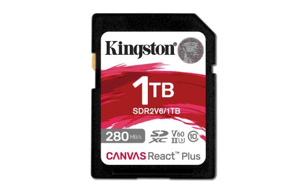 Kingston SDXC karta 1TB Canvas React Plus,  UHS-II,  U3,  V60,  R:280/ W:150MB/ s1