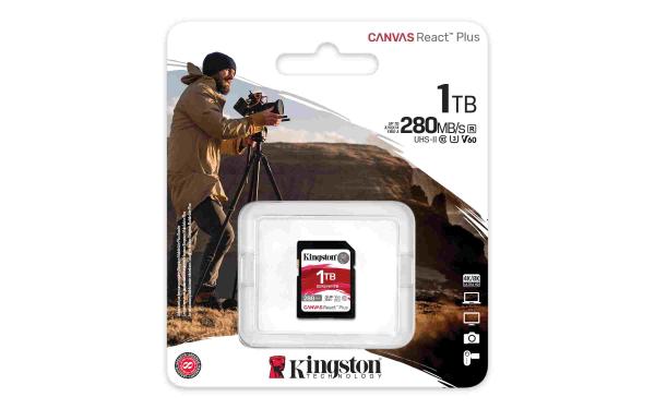 Kingston SDXC karta 1TB Canvas React Plus,  UHS-II,  U3,  V60,  R:280/ W:150MB/ s2