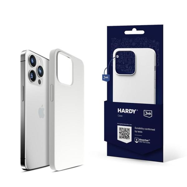 3mk ochranný kryt Hardy Silicone MagCase pro Apple iPhone 15 Pro,  Silver-White