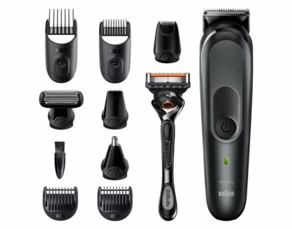 Braun MGK7321 multifunkční zastřihovač,  vlasy,  vousy,  chloupky,  voděodolný + Gillette Fusion ProGlide