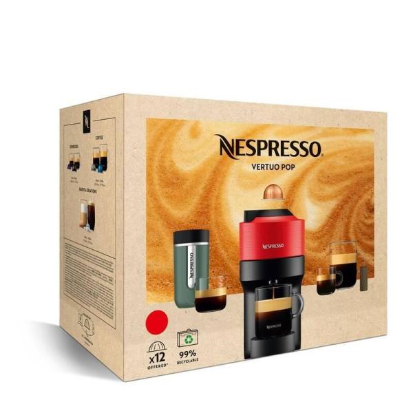 BAZAR - Krups Nespresso XN920110 Vertuo Pop kapslový kávovar,  1500 W,  Wi-Fi. Bluetooth,  4 velikosti kávy,  bílý - poš. ob9