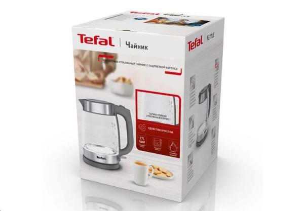 Tefal Glass KI740B30 rychlovarná konvice, 2200 W, automatické vypnutí, 1.7 l,  šedá3