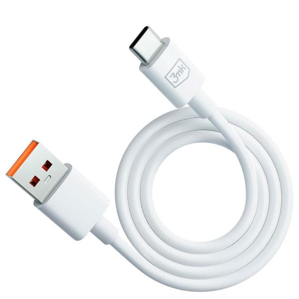 3mk datový kabel - Hyper Cable A to C 1.2m 3A,  bílá2