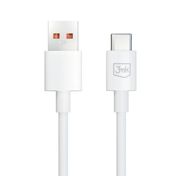 3mk datový kabel - Hyper Cable A to C 1.2m 3A,  bílá1