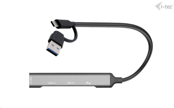 i-Tec USB-A/ USB-C Metal HUB 1x USB-C 3.1 + 3x USB 2.01