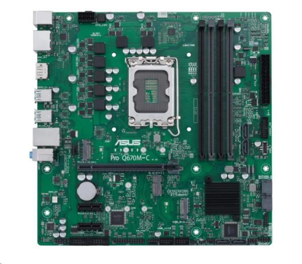 ASUS MB Sc LGA1700 PRO Q670M-C-CSM,  Intel Q670,  4xDDR5,  2xDP,  1xHDMI,  mATX1