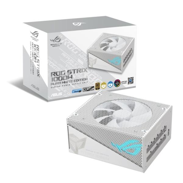 ASUS zdroj 1000W ROG STRIX GOLD AURA WHITE,  120mm,   80+ Gold,  ARGB,  Bílá