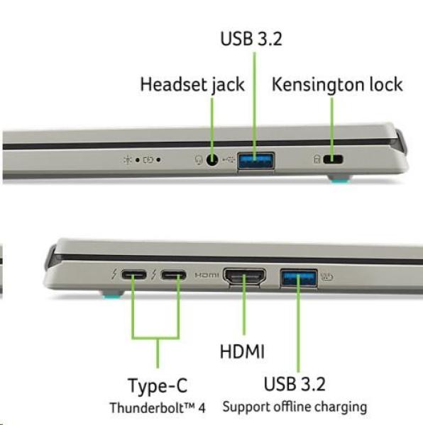 ACER NTB Aspire Vero 16 (AV16-51P-71DN), CoreUltra 7 155U , 16" WQXGA , 16GB, 1TB SSD, Intel Arc, W11H, Grey8