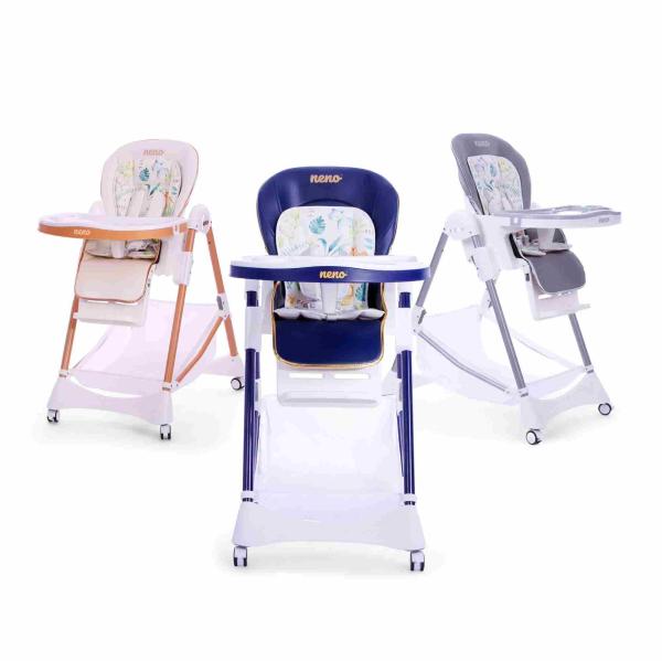 NENO SEDI WHITE multifunkční židle na krmení,  bezpečnostní pás,  nastavitelné pozice,  ekokůže,  bílá1