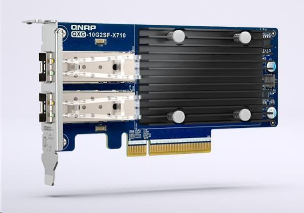 QNAP QXG-10G2SF-X710 síťová rozšiřující karta SFP+,  dual-port Intel X710 pro NAS s PCIe