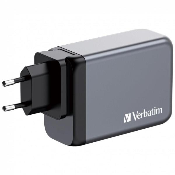 VERBATIM GaN Nabíječka do sítě GNC-100,  100W,  3x USB-C,  1x USB