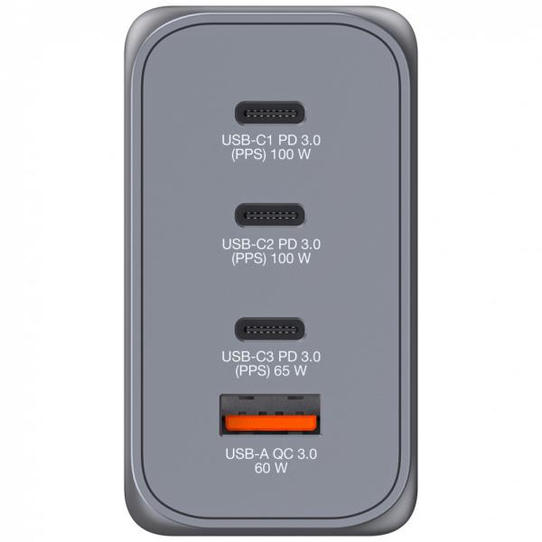 VERBATIM GaN Nabíječka do sítě GNC-200,  200W,  3x USB-C,  1x USB3
