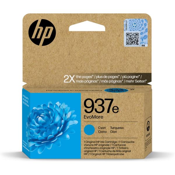 HP 937e EvoMore Cyan Original Ink Cartridge 1650 str