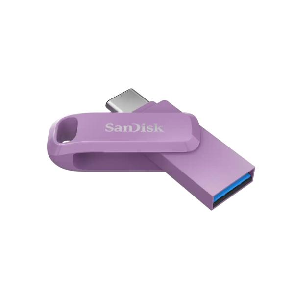 SanDisk Flash Disk 128GB Ultra Dual Drive Go, USB-C 3.2, Fialová1