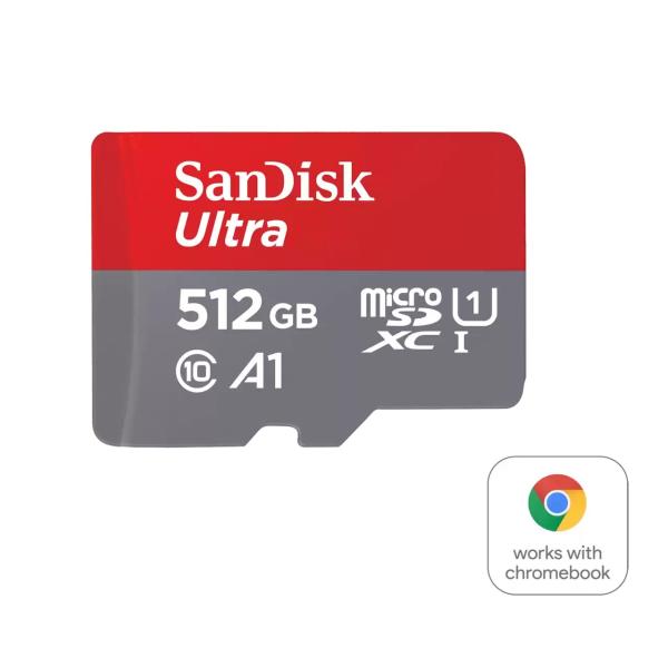 SanDisk MicroSDXC karta 512GB Ultra pro Chromebook (R:160/ W:260 MB/ s,  UHS I,  C10,  A1)
