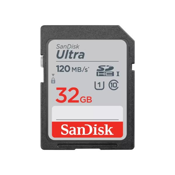 SanDisk MicroSDHC karta 32GB Ultra (R:120/ W:120 MB/ s,  UHS-I,  C10)